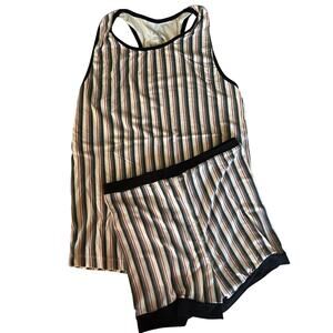 Wildling Red white black tank top pajamas size 9/10